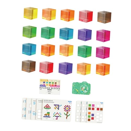 Fenteer 20x Regenbogen Acrylblöcke Stapelwürfel Farberkennung Stapelblöcke Fenteer 20x Regenbogen Acrylblöcke Stapelwürfel Farberkennung Stapelblöcke von Fenteer
