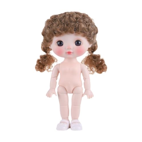 Fenteer 21cm BJD Girl Doll DIY Toys Interactive Educational Lovely Make -up Doll Action Figuren Körper für Mädchen Geschenkgeburtstag Festivals, Style D von Fenteer