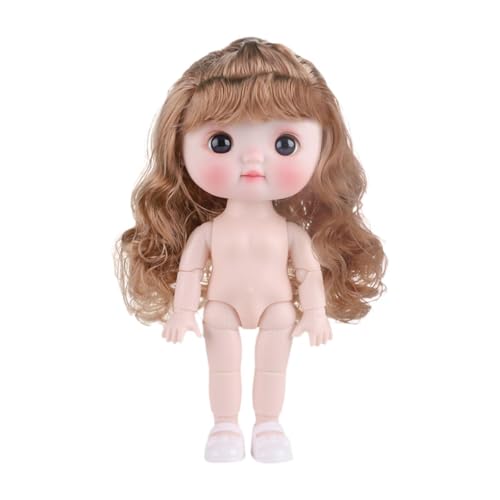 Fenteer 21cm BJD Girl Doll DIY Toys Interactive Educational Lovely Make -up Doll Action Figuren Körper für Mädchen Geschenkgeburtstag Festivals, Style E von Fenteer