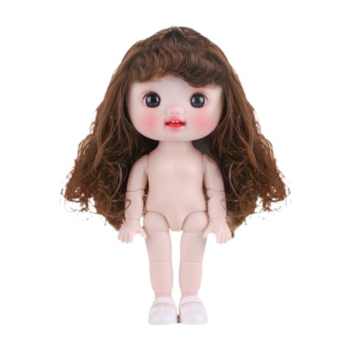 Fenteer 21cm BJD Girl Doll DIY Toys Interactive Educational Lovely Make -up Doll Action Figuren Körper für Mädchen Geschenkgeburtstag Festivals, Style F von Fenteer