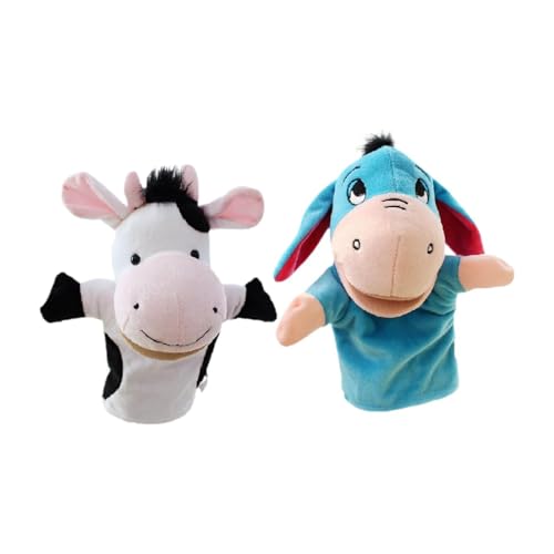 Fenteer 2X Kids Hand Puppet Treat Play Play Play Frequent Vorschule Tierplüschspielzeug Bildungspublikum für Lehrtheater Ostern von Fenteer