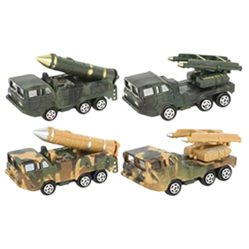 Fenteer 4 Stück 1/64 Miniatur-LKW-Modelle, Mini-Fahrzeug, Miniatur-Landschaft, Dekor, Transport-Spielzeugauto-Modell für Kinder, Partygeschenke von Fenteer