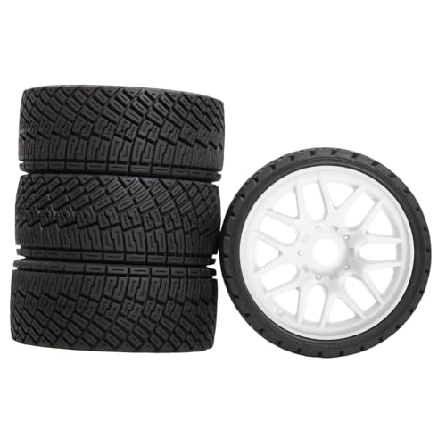 Fenteer 4 Stück RC-Räder, Reifen, 4 Zoll Durchmesser, Modell, DIY-Ersatzteile, DIY-modifiziert, einfache Installation, Ersatzzubehör, für 1/8, Weiß Fenteer 4 Stück RC-Räder, Reifen, 4 Zoll Durchmesser, Modell, DIY-Ersatzteile, DIY-modifiziert, einfache Installation, Ersatzzubehör, für 1/8, Weiß von Fenteer