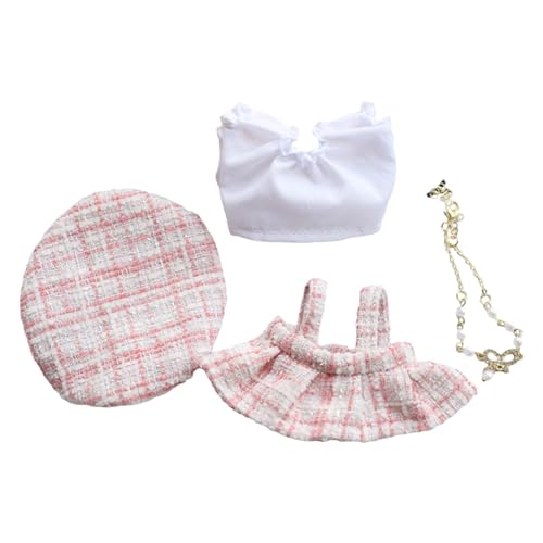 Fenteer 4-teiliges Kleiderset für 17 cm große Mini-Puppen, Puppenkleider, Kostüme, Anziehsachen, entzückende Puppen-Outfits für Mädchen im Alter von 5–7 und, ROSA von Fenteer