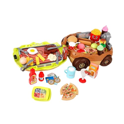 Fenteer 59x Burger-Shop-Spielzeug, Küchenspielzeug, Kooperationsfähigkeiten, soziale Fähigkeiten, Spielset für Kleinkinder, Mädchen, Jungen, Kindergeschenke von Fenteer