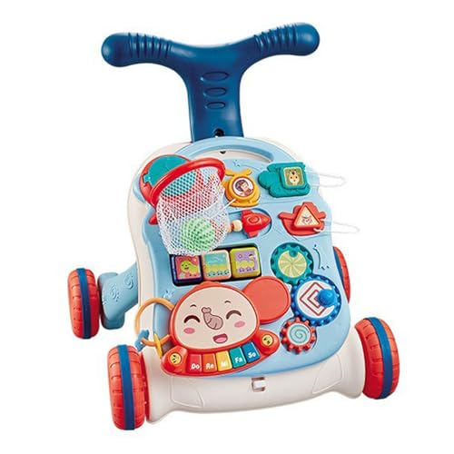 Fenteer Baby-Aktivitäts-Lauflernspielzeug, Lauflernspielzeug, interaktives Lernen, Entwicklung motorischer Fähigkeiten, Musik-Lernspielzeug, Geschenk für 1-, Blau von Fenteer