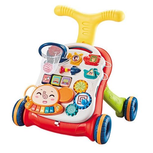 Fenteer Baby-Aktivitäts-Lauflernspielzeug, Lauflernspielzeug, interaktives Lernen, Entwicklung motorischer Fähigkeiten, Musik-Lernspielzeug, Geschenk für 1-, Rot von Fenteer