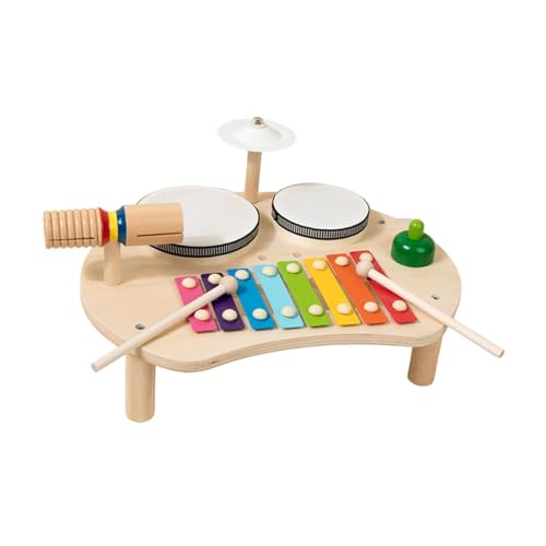 Fenteer Baby-Musikspielzeug, Musikinstrument, Lern- und Bildungsspielzeug, multifunktionaler Musiktisch, Kinder-Schlagzeug-Sets für Festivals von Fenteer