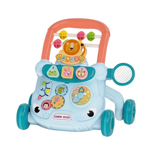 Fenteer Baby Push Walking Activity Center Spielzeug, Lauflernspielzeug, interaktives Sitz- und Stehspielpanel für Jungen und Mädchen, Geschenke für, Blau von Fenteer