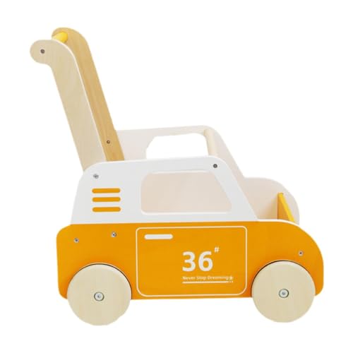 Fenteer Baby-Schiebewagen aus Holz, Schiebe-Pull-Spielzeug, lernendes Baby-Schiebespielzeug, Schiebespielzeug aus Holz für Neugeborene, Jungen und Mädchen von Fenteer