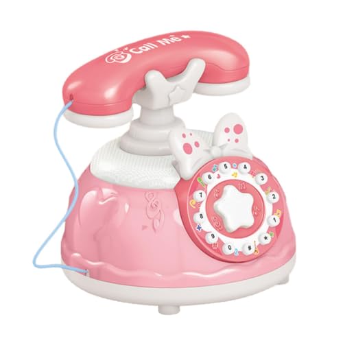 Fenteer Babytelefon-Spielzeug, Babytelefon, Rollenspiel, Geschenk für Jungen und Mädchen, Kinderspielzeug, Baby-Musikspielzeugtelefon für Kinder ab 3 Jahren, Rosa von Fenteer