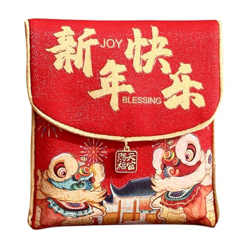 Fenteer Chinesisches Neujahr, Roter Umschlag, Rotes Paket, Praktisch, Einfach zu Verwenden, Traditionelle Feier für Kinder, Hong Bao, Rote Tasche, Ohne Lanyard von Fenteer