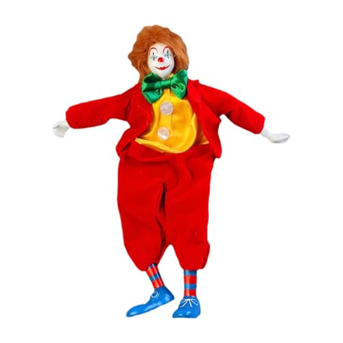 Fenteer Clown-Puppenfigur, Ornament, Kunsthandwerk, dekorative Puppen, Modell, Spielzeugfigur für Schlafzimmer, Einweihungsparty, Bücherregal, von Fenteer