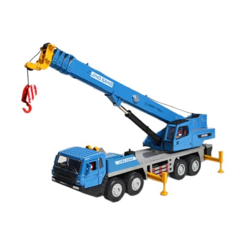 Fenteer Crane Truck Construction Vehicle Toy Stiecast Model Spielzeuggeschenk Realistische Dekorationstechnik -LKW Legierung für Kinder im Alter von 3+, Blau von Fenteer