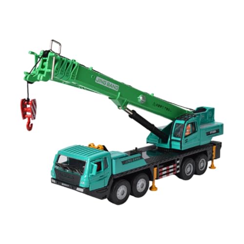 Fenteer Crane Truck Construction Vehicle Toy Stiecast Model Spielzeuggeschenk Realistische Dekorationstechnik -LKW Legierung für Kinder im Alter von 3+, GrÜn von Fenteer