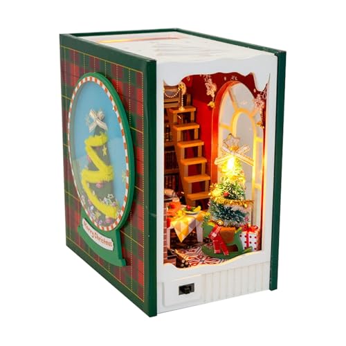 Fenteer DIY-Buch-Booknook-Kit, handgefertigtes kleines Hausspielzeug, Miniatur-Puppenhaus-Kits, 3D-Puzzle für Erwachsene, Kinder, Familie, Junge, Mädchen, von Fenteer