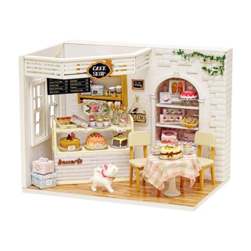 Fenteer DIY-Miniatur-Puppenhaus-Bausätze, kleine Haus-Bausätze, Sammlung, DIY-Geschenk, Kuchen-Tagebuch-Haus, romantisch und süß für Liebhaber und Freunde von Fenteer