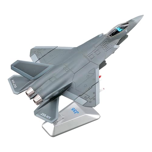 Fenteer Diecast J35 Kampfflugzeug mit Display Stand Tabletop Decor Souvenir Flugzeug Ornament Legierung Modell für Büro Regal Café, 17.5x11.5x11cm von Fenteer