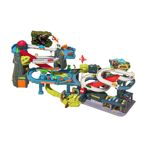 Fenteer Dinosaurier-Spielzeugbahn für Kinder, Spielfahrzeuge, Spielzeug-Set, Lernspielzeug, Partygeschenk, Lernen, Flexible Eisenbahnschienen für Kinder, Baby, Vulkan von Fenteer