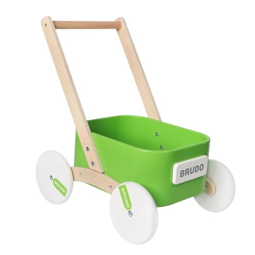 Fenteer Einkaufswagen Spielzeug für Kinder aus Holz, Einkaufswagen, kreatives Spielzeug, Einkaufswagen-Spielzeug für Babys, Kinder, Partygeschenke, Grün von Fenteer