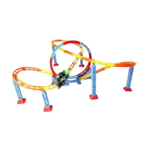 Fenteer Eisenbahnschienen Spielset, Rollende Schienen, Züge, Entwicklungsspielzeug, Pädagogisches Spielzeug, Kinder, Interaktives Spielset für Geschenke, Kind, Stil B von Fenteer