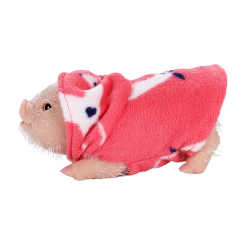 Fenteer Ferkel Reborn Schweinchen Puppe Bequemes Rollenspiel Mini Schweinchen Spielzeug Mini Tiere Schwein für Kinder Jungen Mädchen Geschenk, 1 Stück von Fenteer