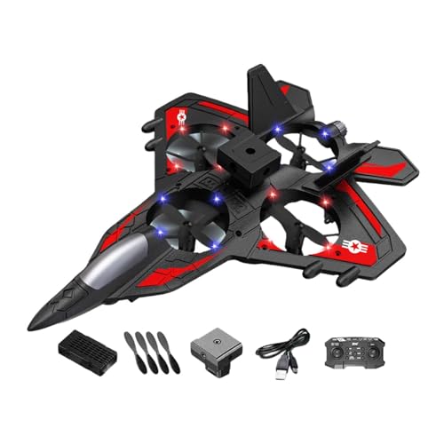 Fenteer Ferngesteuertes Flugzeug mit Licht, Anfänger-Geschenke für Jungen, RC-Helikopter, Höhenhaltung, 360°-Flip, Kampfjet-Spielzeug für und, Rot Fenteer Ferngesteuertes Flugzeug mit Licht, Anfänger-Geschenke für Jungen, RC-Helikopter, Höhenhaltung, 360°-Flip, Kampfjet-Spielzeug für und, Rot von Fenteer
