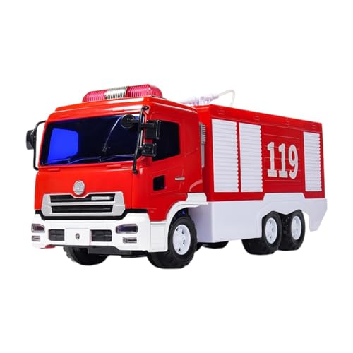 Fenteer Feuerwehrwagen Spielzeug Reibungsleistung Dekor tragbare pädagogische Pull Back Fire Engine Wasser Sprühen für Kinder Erwachsene Geschenk von Fenteer