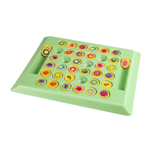 Fenteer Flip Chess Flip Matching Schachbrett Pädagogisches Montessori Desktop Spielzeug Klassisches Strategiespiel Schachbrettspiel für Aktivität, Fruchtmuster von Fenteer