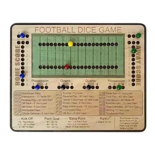 Fenteer Football Dice Games Brettspiel Interaktion Tabletop Game Family Game für Fußballfans Heimfußballliebhaber Kinder Geburtstag von Fenteer