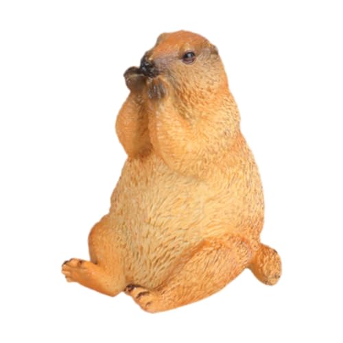 Fenteer Groundhog Action Figur Wildlife Figur Miniatur Sammlerhandwerksspiele pädagogische kognitive Spielzeug für Geschenke Kinder, Sitzung von Fenteer