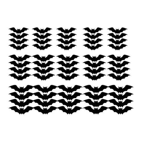 Fenteer Halloween Fledermaus-Wandaufkleber, Halloween-Dekoration, tragbar, lustig, mit Licht, Fledermäuse, Wanddekoration für Festival, Esszimmertür, 60 Stück Fenteer Halloween Fledermaus-Wandaufkleber, Halloween-Dekoration, tragbar, lustig, mit Licht, Fledermäuse, Wanddekoration für Festival, Esszimmertür, 60 Stück von Fenteer