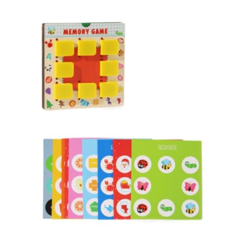 Fenteer Holz-Matching-Spiel Montessori Memory Brettspiel Vorschulisches Lernspielzeug zur Anregung des logischen Denkens für Kleinkinder ab 3 Jahren von Fenteer