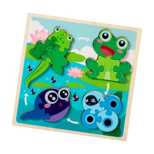 Fenteer Holzpuzzle, Puzzle, Denksportaufgabe, Vorschulisches Lernen für Jungen und Mädchen, Geschenke für, interaktives Früherziehungsspielzeug, Frosch Fenteer Holzpuzzle, Puzzle, Denksportaufgabe, Vorschulisches Lernen für Jungen und Mädchen, Geschenke für, interaktives Früherziehungsspielzeug, Frosch von Fenteer