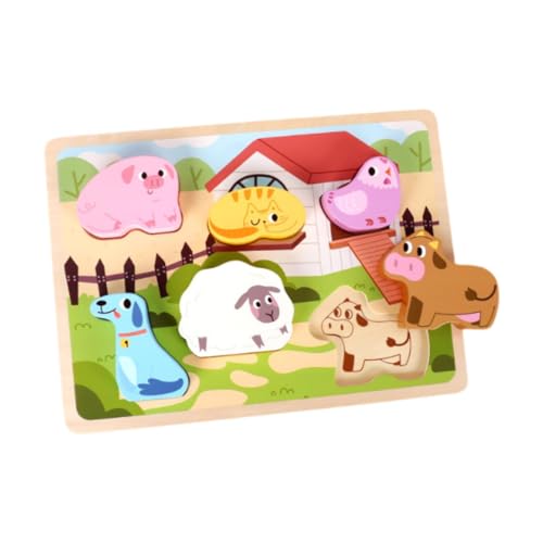 Fenteer Holzpuzzle, Spielzeug, frühes Lernspielzeug, entwicklungsfördernd, für Kleinkinder ab 4 Jahren, Kinder, Mädchen, Jungen, Bauernhof Fenteer Holzpuzzle, Spielzeug, frühes Lernspielzeug, entwicklungsfördernd, für Kleinkinder ab 4 Jahren, Kinder, Mädchen, Jungen, Bauernhof von Fenteer