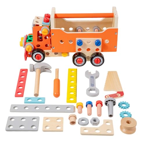 Fenteer Holzwerkzeug-Set für Kinder, Auto-Schraubendreher-Spielzeug, Vorschul-Lernen, lustiges Montessori-Konstruktionsspielzeug für Kinder, von Fenteer