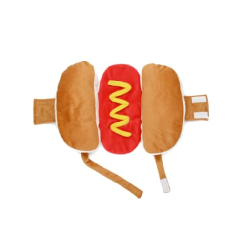 Fenteer Hot Dog Food Haustierkostüm, Hundekleidung, Haustierzubehör, lustige Handarbeit, Halloween-Outfit, Haustier-Cosplay für kleine und mittelgroße, S von Fenteer