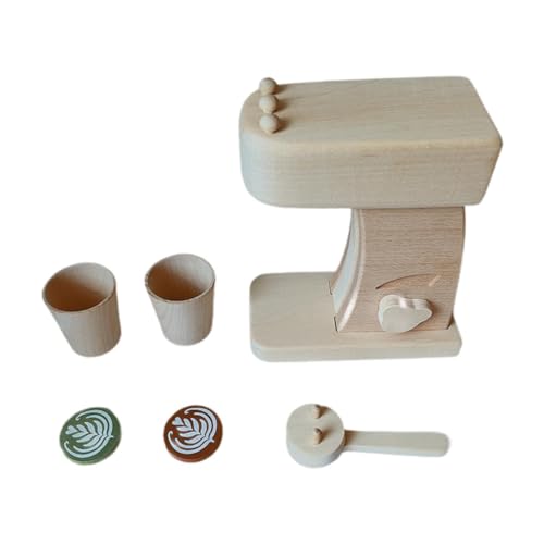 Fenteer Kaffeemaschine für Kinder, Küchenzubehör zum Rollenspiel, Spielzeug für kleine Haushaltsgeräte, Espressomaschinen-Spielset zum Rollenspiel für Kinder von Fenteer