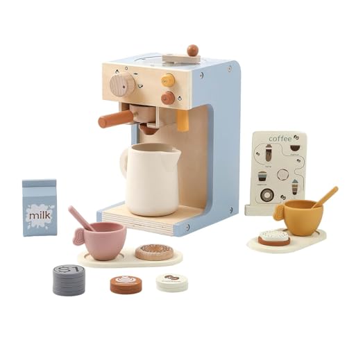 Fenteer Kaffeemaschine für Kinder, Spielzeug für kleine Haushaltsgeräte, Entwicklung von Fähigkeiten, Spielen, Lernen, interaktives Spielküchenzubehör für von Fenteer