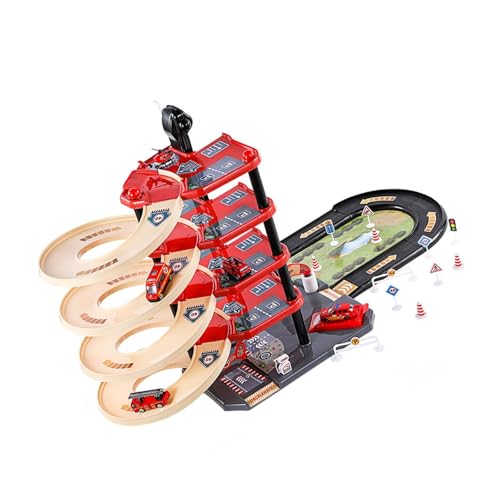 Fenteer Kids Race Track Game Flexible Track Playset Interactive Kinder Toy Playset für 2 3 4 Jahre alte Kleinkinder Kindergeschenk, mit 10 Autos von Fenteer