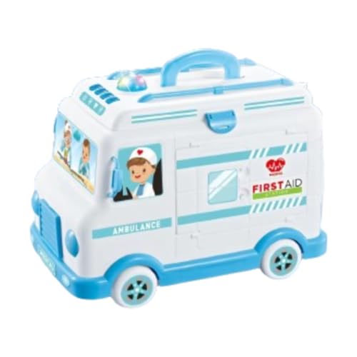 Fenteer Kinder-Krankenwagen-Arzt-Set, Rollenspiel, Lernspielzeug, Motorik-Pädagogisches Arzt-Set, Rollenspiel für Kinder, Blau von Fenteer