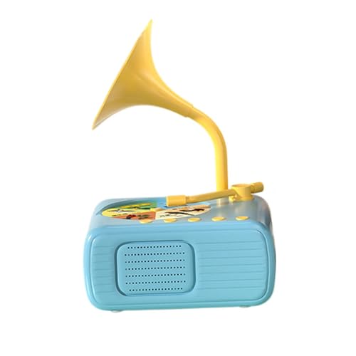 Fenteer Kinder-Phonograph mit 96 Karten, interaktives Spielzeug, Frühlernspielzeug, multifunktionaler Kinder-Phonograph für Kinder, Blau von Fenteer