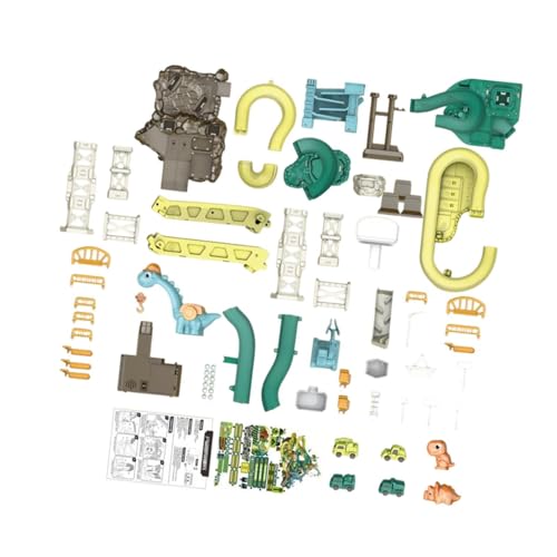 Fenteer Konstruktionsspielzeug, Rennstrecken-Set, Gleis-Abenteuerspielzeug, elektrisches Spielzeug-Set, elektrische Klettertriebwagen-Fahrzeuge für 3-, 4-, 5-, Dinosaurier von Fenteer