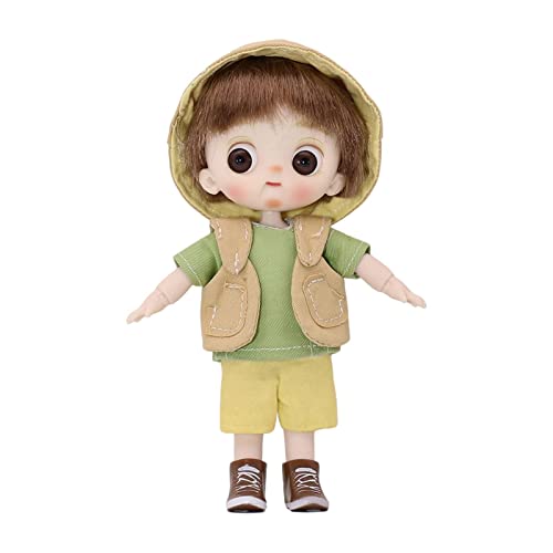 Fenteer Kugelgelenkpuppe 5,5 Zoll Kinder Tun So, Als Würden Sie DIY Spielzeug für, BJD Puppe, für Partys Vortäuschen, Khaki von Fenteer