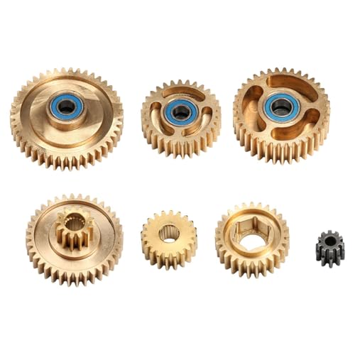Fenteer Kupfergetriebe-Zahnradsatz, Getriebezahnräder, zuverlässig, zu installierende Motorgetriebezahnradteile für RC-Car-Abschleppwagen im Maßstab Fenteer Kupfergetriebe-Zahnradsatz, Getriebezahnräder, zuverlässig, zu installierende Motorgetriebezahnradteile für RC-Car-Abschleppwagen im Maßstab von Fenteer