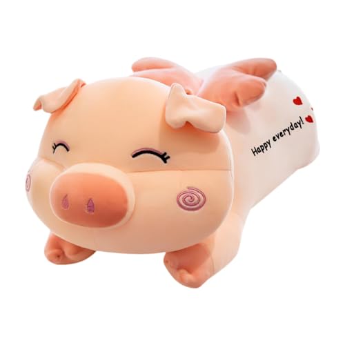 Fenteer Kuscheliges Stofftier Schwein, Plüschtier, zum Sammeln, zum, Cartoon-Schwein, Stofftier, weiche Plüsch-Schweinchen-Puppe für Jungen, Mädchen, 100cm von Fenteer