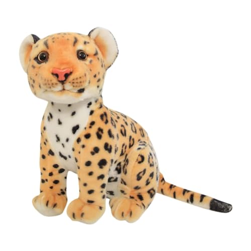 Fenteer Leopard Plüschspielzeug Plüsch Doll Zimmer Dekor Bequeme Party Bevorzugt Cartoonfiguren Stofftiere für Erwachsene Kinder Kinder Kinder, Gelb, 23 cm von Fenteer