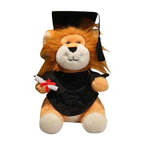 Fenteer Lion Doll Figur entzückende leichte Versorgung Handwerk Ornament Plüsch Spielzeug für Party Erwachsene Abschlussgeschenke Jungen Wohnzimmer, Schwarz von Fenteer