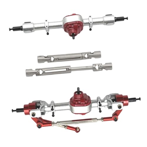 Fenteer Metall-Vorder- und Hinterachsen-Set, Ersatzteil-Reparatur, DIY, robuste Antriebswellen, Upgrade-Teile für RC-Autos im Maßstab 1/12 für MN82Pro, Rot Fenteer Metall-Vorder- und Hinterachsen-Set, Ersatzteil-Reparatur, DIY, robuste Antriebswellen, Upgrade-Teile für RC-Autos im Maßstab 1/12 für MN82Pro, Rot von Fenteer