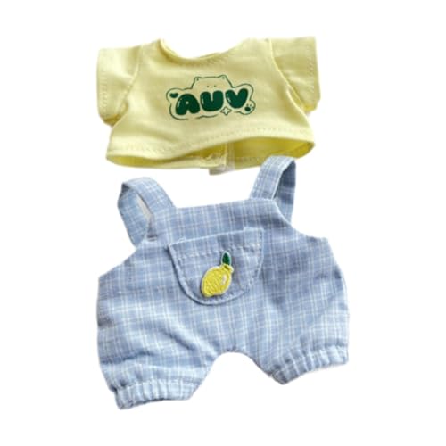 Fenteer Mini 6 Zoll Puppenkleidung Puppenkleidung T-Shirts Geschenk bequem,Puppenhose Outifits,süße Puppenkleidung Anzug,für Anhängerpuppe, D von Fenteer